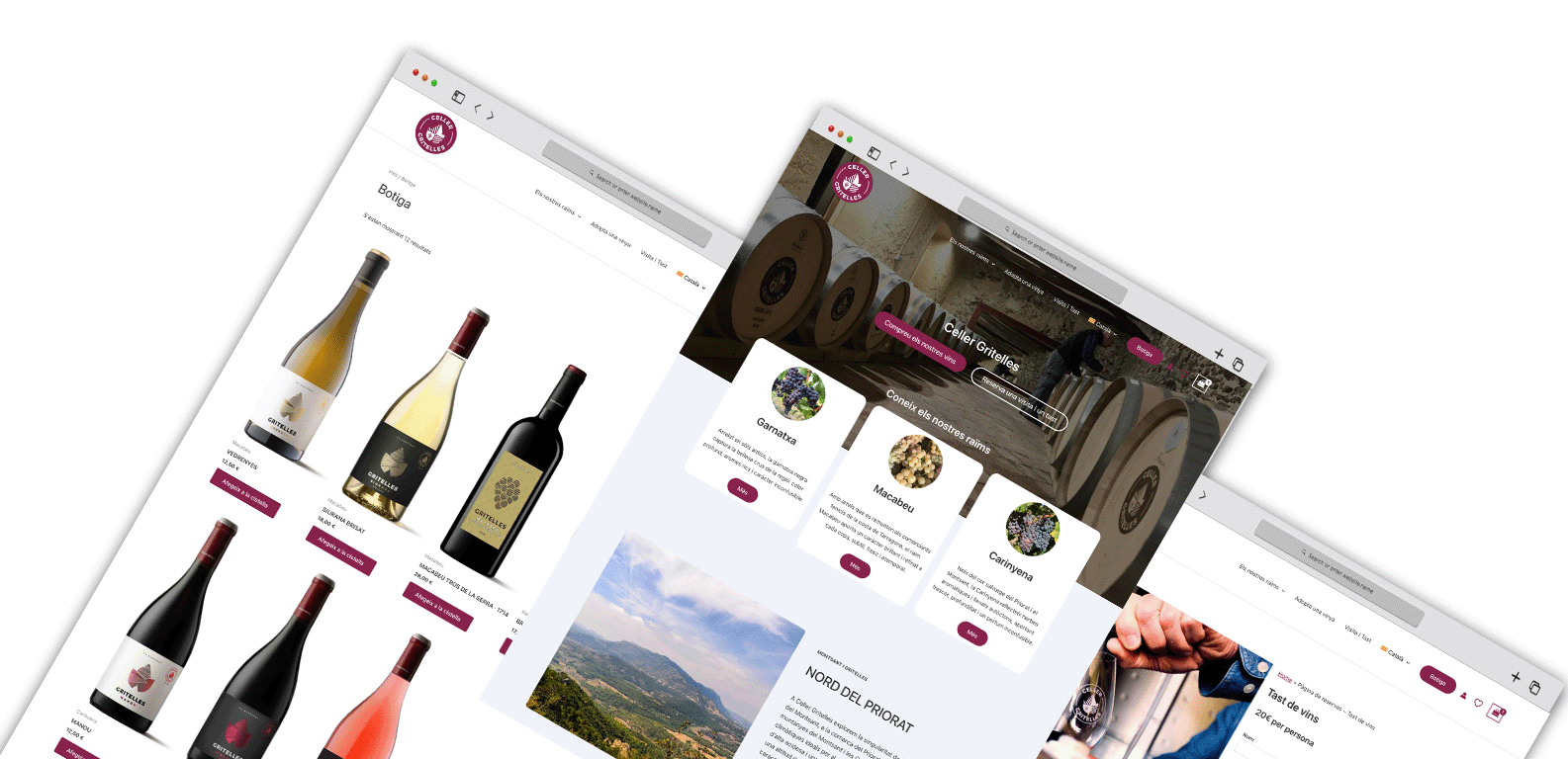 Webdesign reference - Gritelles Winery